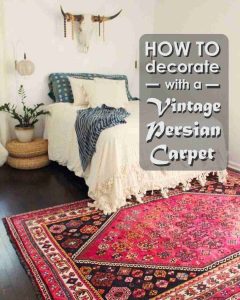 Bedroom Decorating Ideas - How to use a secondhand Persian carpet in the bedroom