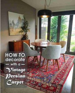 Dining Room Decorating Ideas - Using a secondhand Persian carpet in a Dining Room (1)