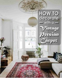 Lounge Decorating Ideas - Using a secondhand Persian carpet in the lounge (1)