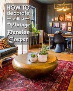 Lounge Decorating Ideas - How to use a secondhand Persian carpet in the lounge