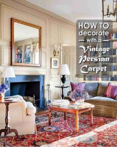 Lounge Decorating Ideas - How to use a secondhand Persian carpet in the lounge