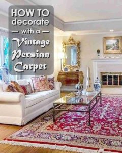 Lounge Decorating Ideas - How to use a secondhand Persian carpet in the lounge