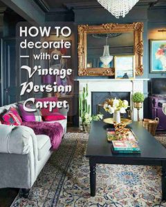 Lounge Decorating Ideas - Using a secondhand Persian carpet in the lounge (2)