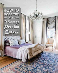 Bedroom Decorating Ideas - How to use a secondhand Persian carpet in the bedroom