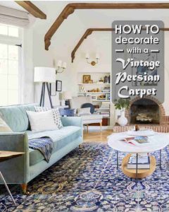 Lounge Decorating Ideas - How to use a secondhand Persian carpet in the lounge