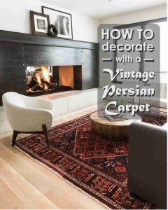 Lounge Decorating Ideas - How to use a secondhand Persian carpet in the lounge