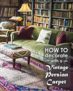 Lounge Decorating Ideas - How to use a secondhand Persian carpet in the lounge