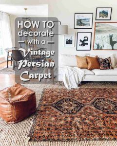 Lounge Decorating Ideas - How to use a secondhand Persian carpet in the lounge