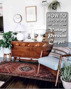 Lounge Decorating Ideas - How to use a secondhand Persian carpet in the lounge